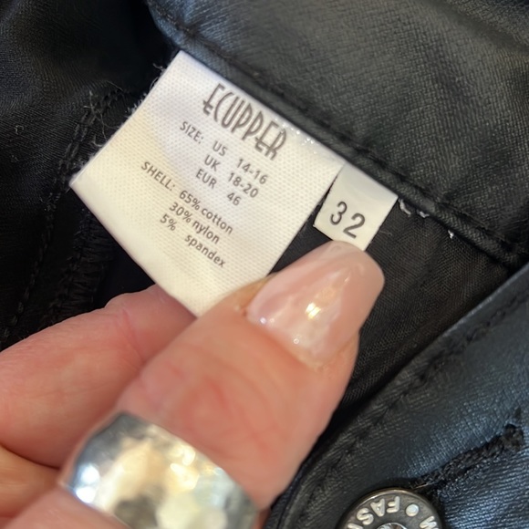 EUC Ecupper (Amazon) Faux Leather Jeggings 14/16L - Picture 6 of 8